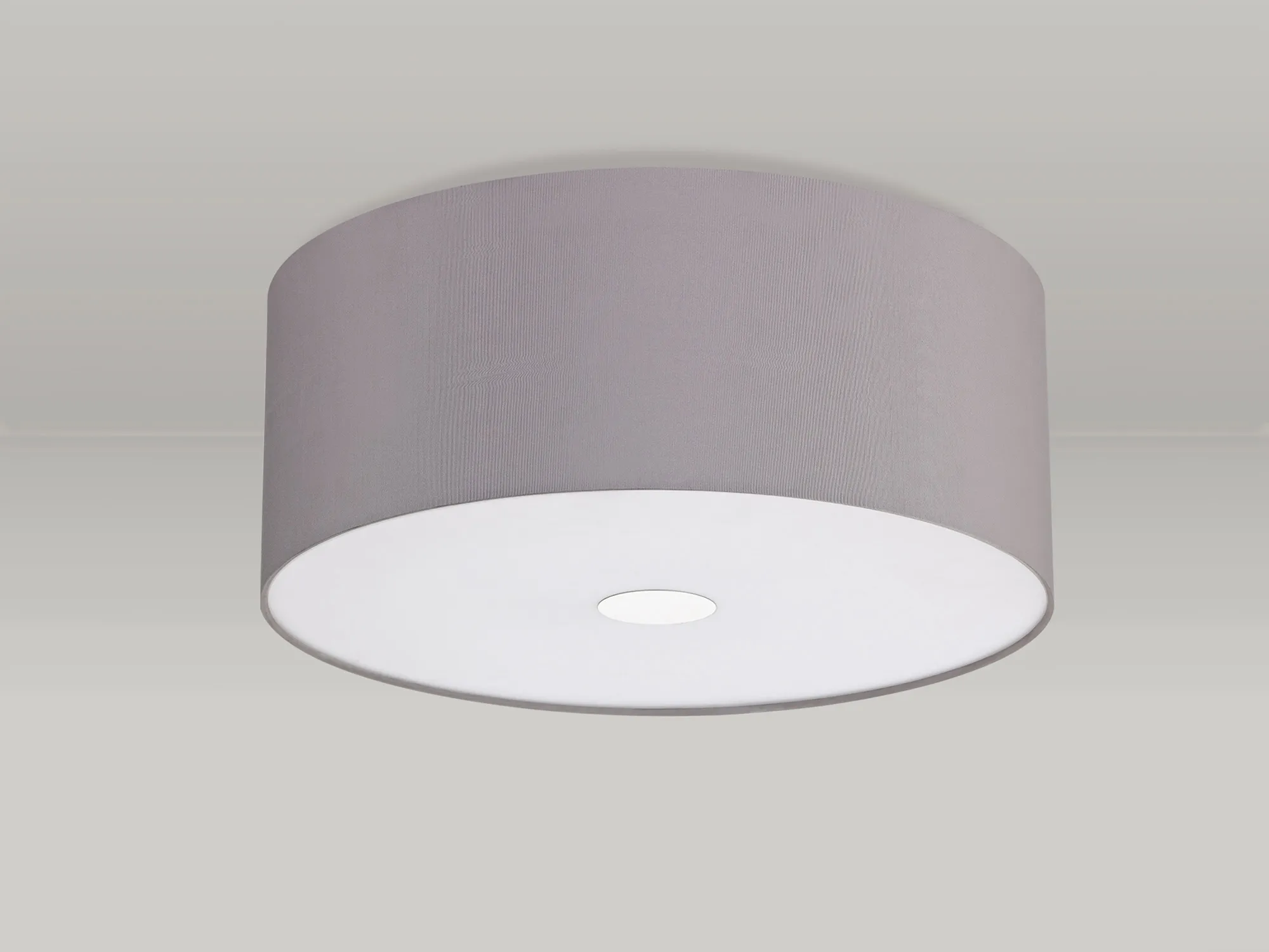 Baymont 50cm, Flush 3 Light Polished Chrome, Grey, Frosted Diffuser DK0366  Deco Baymont CH GR